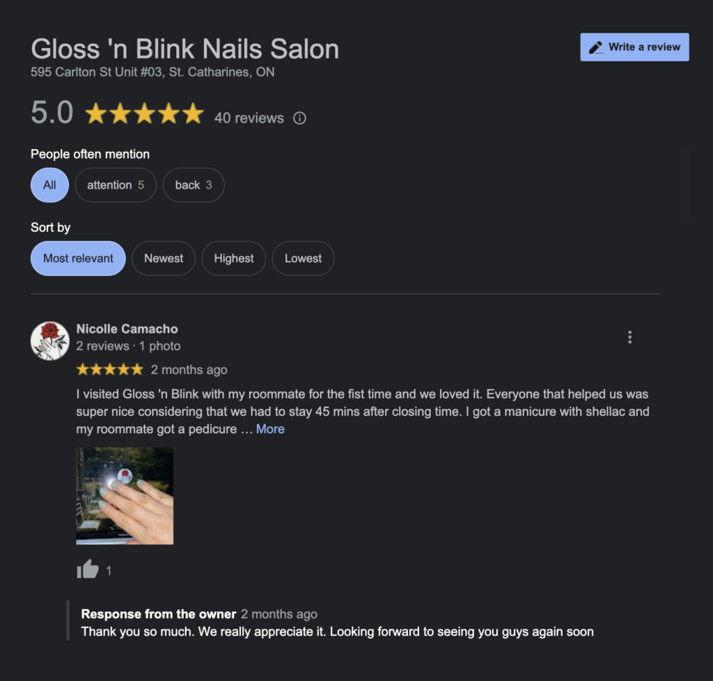 gloss n blink nail salon reviews