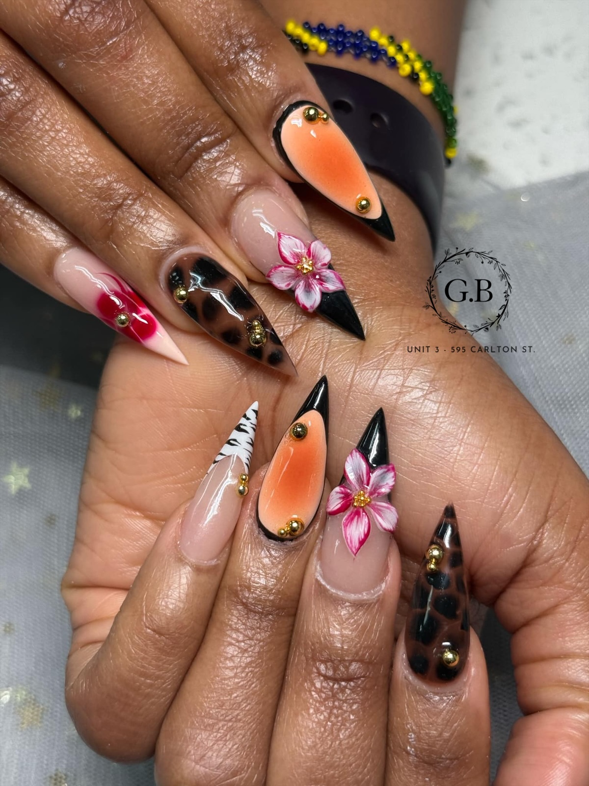 Custom nail art at Gloss 'n Blink